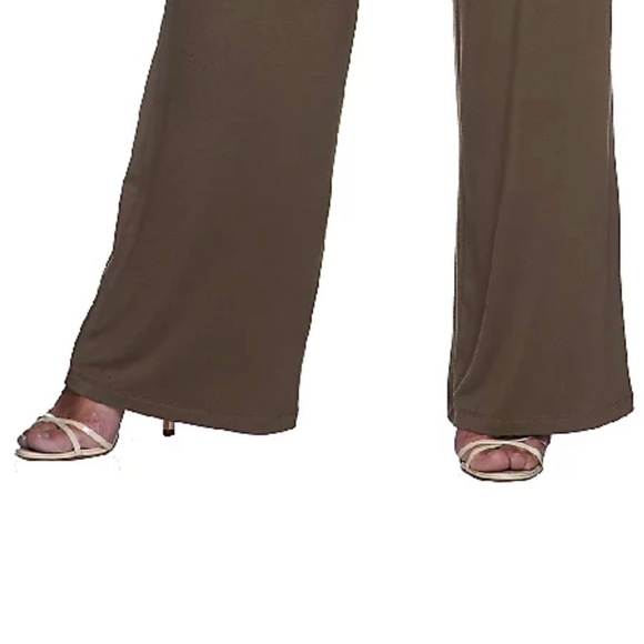 Edge by Jen Rade Petite Knit Wide Leg Foldover Waist Pants NWT 2XP Black A256662 - Picture 5 of 11